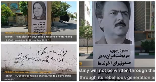 Boycotting the Iranian regime’s upcoming sham Presidential elections has turned into a widespread social movement in Iran. The Iranian people have had enough 42 years of the mullahs’ corruption, lootings, killings, and slaughtering any dissenting voice.
