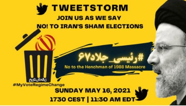 As we draw near to Iran's sham elections to be held on June 18th, the Iranian people are coming together in their boycott of the shame elections and to reiterate one message: #MyVoteRegimeChange