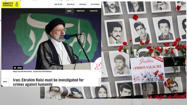 The new Iranian regime's President Ebrahim Raisi has drawn international condemnation for his crimes against humanity over the past 40 years, with news headlines calling him “the butcher” and a “mass murderer”.