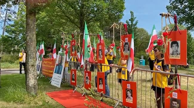 The Hague, June17, 2021: Iranians supporters of the People’s Mojahedin Organization of Iran(PMOI/MEK) and the National Council of Resistance of Iran(NCRI) held a rally in The Hague, the Netherlands, against the regime's sham elections.