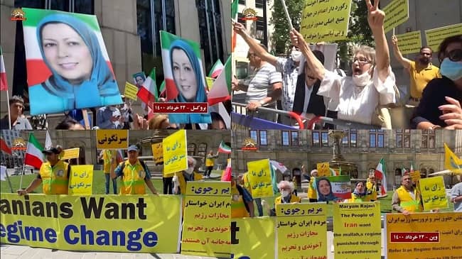 Iranians supporters of the NCRI and the MEK held a protest rally simultaneous with the NATO Summit in Brussels.