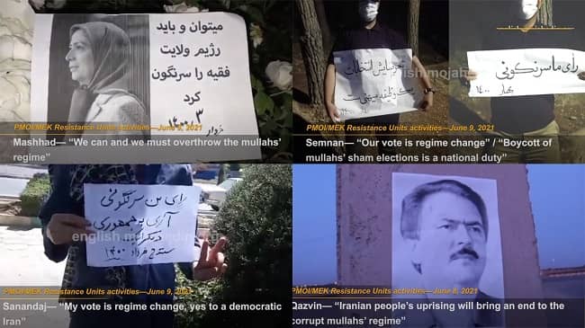 PMOI/MEK Resistance Units continue their efforts to boycott the Iranian regime's sham presidential election in June 2021. They specifically focus their slogans against Ebrahim Raisi, Ali Khamenei’s nominate in the coming election.