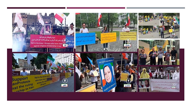 Iranians, supporters of the MEK in Canada(Ottawa, Vancouver, Montreal and Toronto), Sweden(Malmö and Gothenburg) and Germany(Hamburg) rallied in solidarity with their brave compatriots in Khuzestan and demanding accountability for the regime that is killing the protesters.