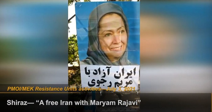 July 4, 2021—The network of People's Mojahedin Organization of Iran (PMOI/MEK) supports President-elect of the National Council of Resistance of Iran (NCRI) Maryam Rajavi.