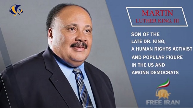 Martin Luther King III, Human Rights Advocate and Son of Dr Martin Luther King Jr, addressed at the Free Iran World Summit 2021 on July 10, 2021.