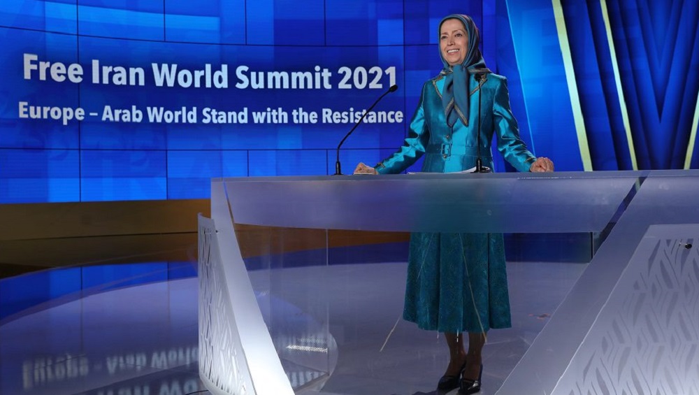 Maryam Rajavi - 2nd day of the Free Iran World Summit; Europe – Arab World Stand with the Resistance - July 11, 2021