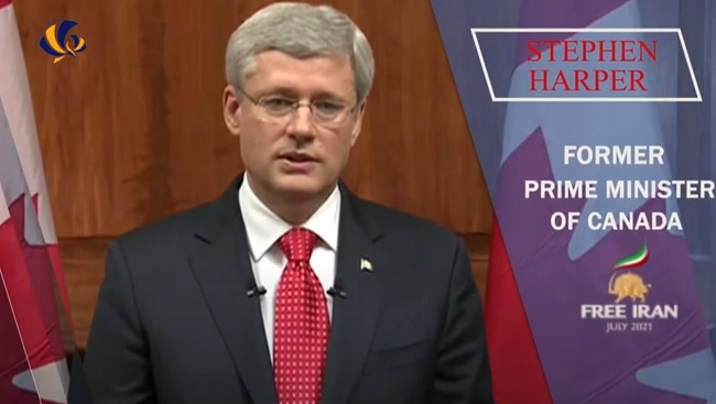 Stephen Harper, 22nd Prime Minister of Canada, addressed at the Free Iran World Summit 2021 on July 10, 2021.