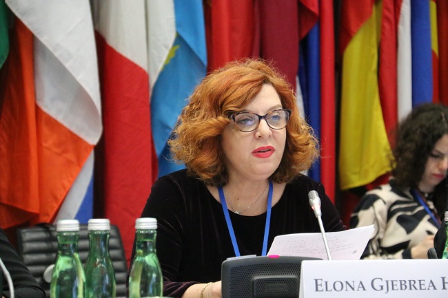 Elona Gjebrea, Secretary of the Albanian Parliament Foreign Affairs Committee, addressed at the 2nd Day of The Free Iran World Summit on July 11, 2021.