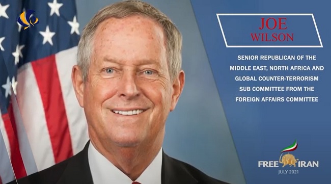 Congressman Joe Wilson (R.), U.S. Representative for South Carolina’s 2nd congressional district, addressed at the Free Iran World Summit 2021 on July 10, 2021.