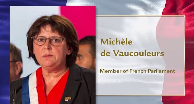 Michèle de Vaucouleurs, French MP, addressed at the 2nd Day of The Free Iran World Summit on July 11, 2021.