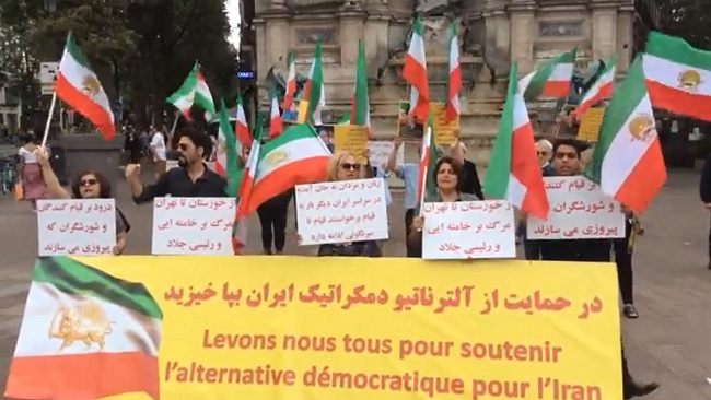 On Saturday, July 31, 2021, in Paris, Iranians, supporters of the People’s Mojahedin Organization(PMOI/MEK) and the National Council of Resistance of Iran(NCRI), gathered to support the Khuzestan uprising.