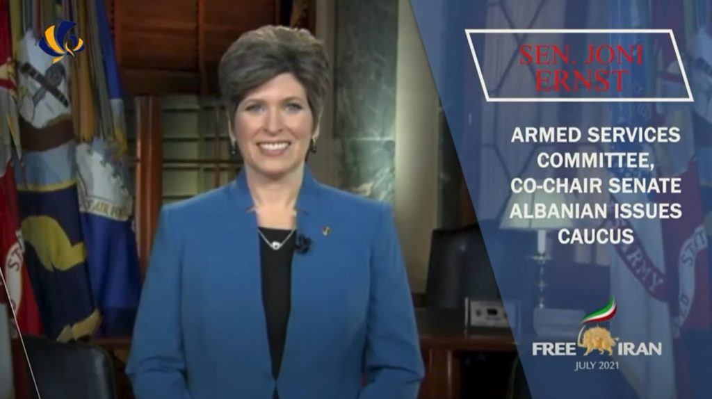 Senator Joni Ernst, Republican from Iowa - Member of Senate Armed Services Committee, addressed at the Free Iran World Summit 2021 on July 10, 2021.