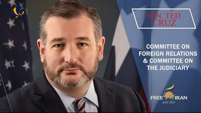US Senator Ted Cruz (R-TX) United States Senator for Texas, addressed at the Free Iran World Summit 2021 on July 10, 2021.
