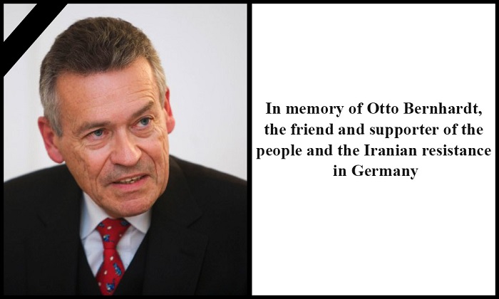 On October 12, 2021, Mrs. Maryam Rajavi, President-elect of the National Council of Resistance of Iran(NCRI), sent a message on the occasion of the passing away of Otto Bernhardt.