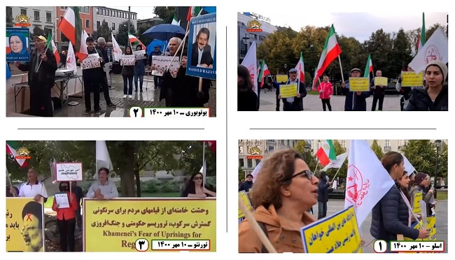 Freedom-loving Iranians, supporters of the People’s Mojahedin Organization of Iran (PMOI/MEK) and the National Council of Resistance of Iran (NCRI) Demonstrated Against Khamenei and Raisi the Executioner of 1988 Massacre in Norway (Oslo), Sweden (Gothenburg)and Canada (Toronto). Iranians demanded the trial of the regime’s supreme leader Ali Khamenei and the mass murderer Ebrahim Raisi. Because they committed genocide and crimes against humanity in the 1988 massacre.