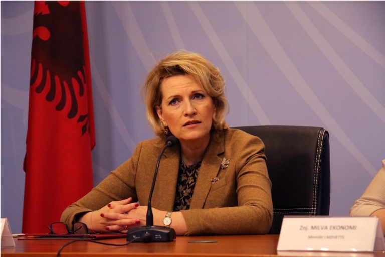 Mimi Kodheli, Minister of Defense of Albania (2013–2017), addressed at the 2nd Day of The Free Iran World Summit on July 12, 2021.