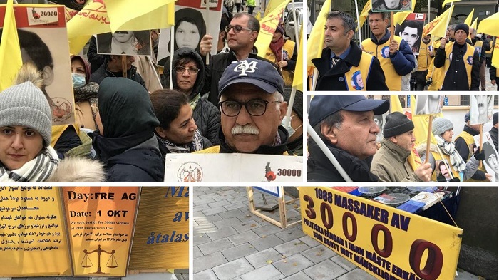 Freedom-loving Iranians and supporters of the People's Mojahedin Organization of Iran(PMOI/MEK) rallied, in Stockholm — October 1, 2021