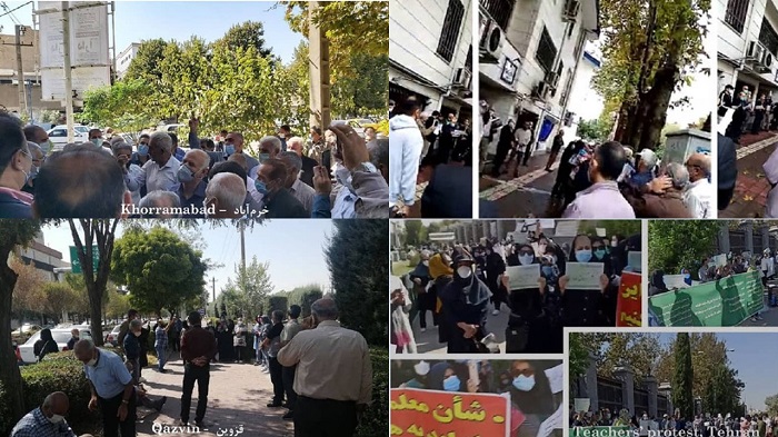 Teachers and Retirees Protested Across Iran for Their Rights - Oct. 3, 2021