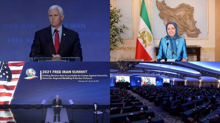The conference, titled, “2021 Free Iran Summit: Holding Ebrahim Raisi Accountable for Crimes Against Humanity Genocide, Regional Meddling and Nuclear Defiance,” featured speeches from Maryam Rajavi, president-elect of the National Council of Resistance of Iran (NCRI), Mike Pence, the 48th Vice President of the United States, and other distinguished American politicians.