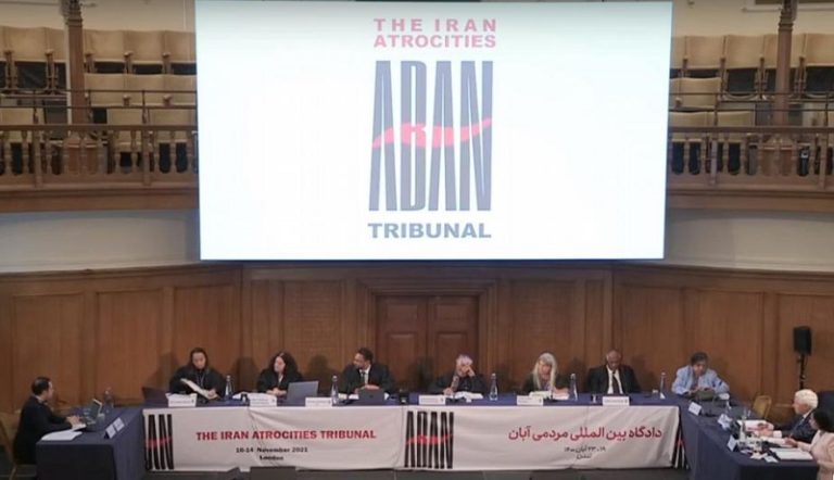 The Iran Atrocities Tribunal was held by a group of human rights advocates in London recently. Known as the ‘Aban Tribunal’, the five days of sessions were held to investigate the crimes against humanity committed by the Iranian regime during its brutal crackdown of the November 2019 uprising and were attended by the families of victims, detainees, and human rights supporters.