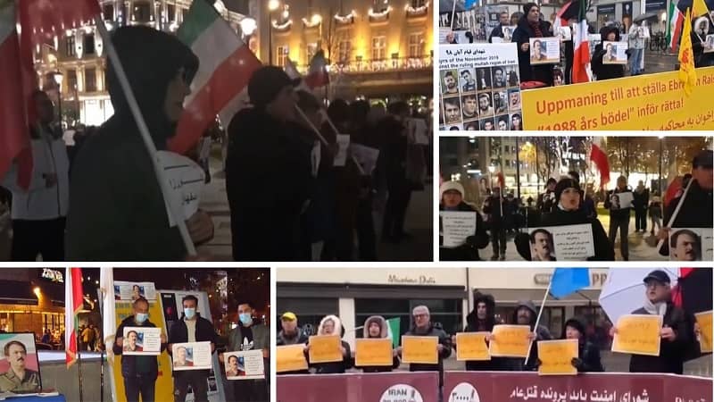 November 20, 2021 — Freedom-loving Iranians, supporters of the People's Mojahedin Organization of Iran (PMOI/MEK), held rallies in Norway Oslo, Sweden, Gothenburg and Romania, Bucharest, in support of the protests of farmers and the people of Isfahan.