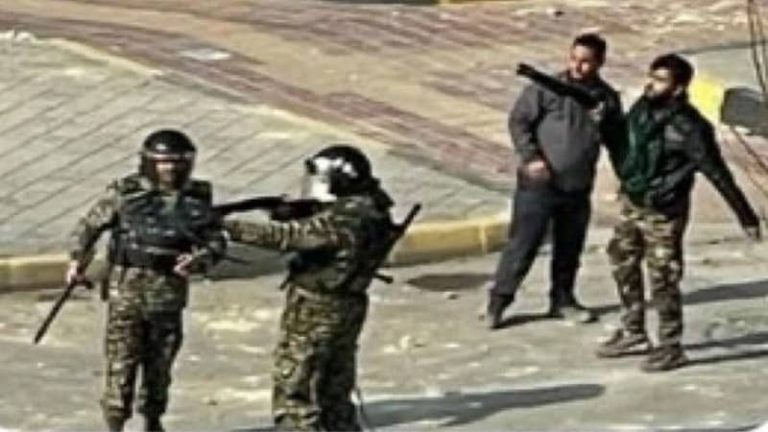 During Friday’s demonstrations(November 26, 2021) in Isfahan, security forces directly fired teargas and pellet guns at protesting farmers. Every bullet sprays a mass of steel pellets directly at the target. The steel pellets were shot at faces, heads, and torsos.