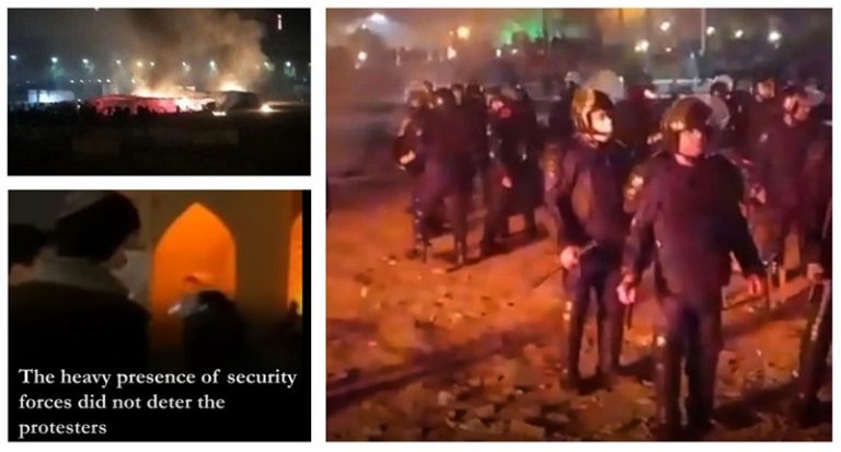 Protests that began in Isfahan on Friday 26, 2021, continued throughout the night despite heavy crackdown.