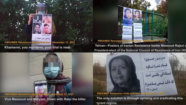 November 17, 2021—Iranian opposition network inside Iran, MEK Resistance Units, honor the memory of over 1,500 protesters killed during the November 2019 uprising by the Iranian regime.