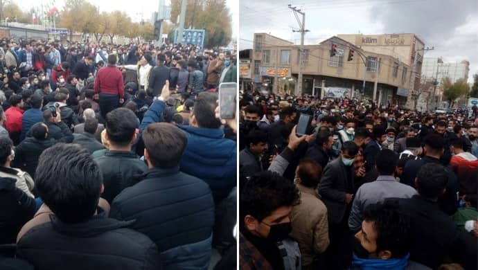 People in Shahr-e Kord, Charmahal and Bakhtiari province, hold  large demonstrations in protest to water shortages