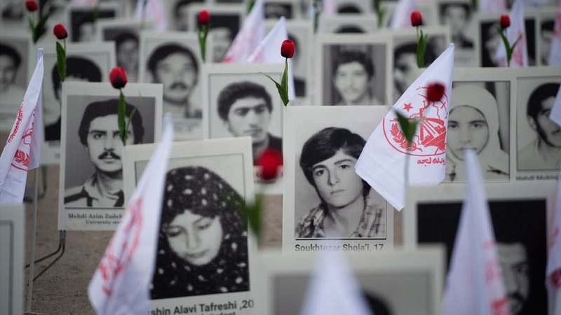 Pictures of political prisoners who were massacred in 1988 in Iran