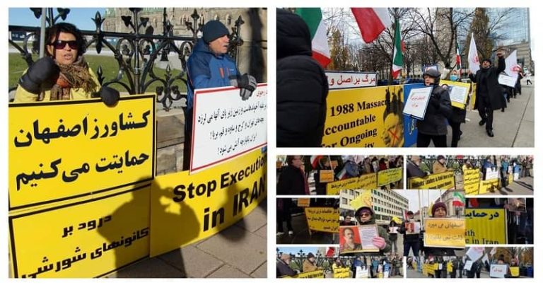 November 27, 2021: Freedom-loving Iranians, Supporters of the People's Mojahedin Organization of Iran (PMOI/MEK) gathered in different cities around the world to express their strong support to Isfahan uprising.