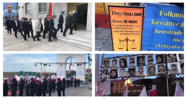 Thursday, November 18, 2021 — The seventh session of the trial of the executioner Hamid Noury, held in the city of Durrës, Albania, with the presence of the plaintiffs and witnesses, members of the People’s Mojahedin Organization of Iran (PMOI/MEK), residents of Ashraf 3.