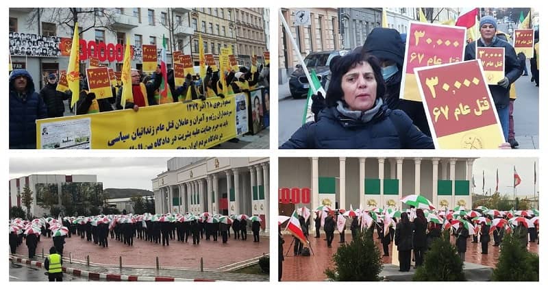 Coinciding to the trial, freedom-loving Iranians, supporters of the MEK, gathered in front of the Stockholm courthouse. Also, in Ashraf 3, MEK members held a rally calling for justice to be served. — November 26, 2021