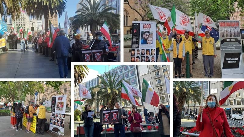 Rallies by the Iranian Resistance Supporters in San Francisco and Sydney to Support Isfahan Uprising — Dec 5, 2021