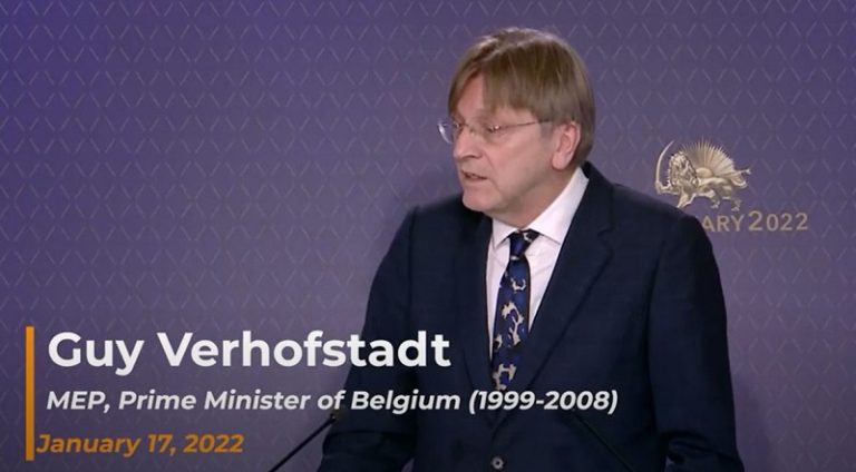 Guy Verhofstadt, MEP, and Former Prime Minister of Belgium, addressed at the International Conference entitled, “Holding the Mullahs’ Regime Accountable for Genocide, Terrorism, and Nuclear Defiance.”