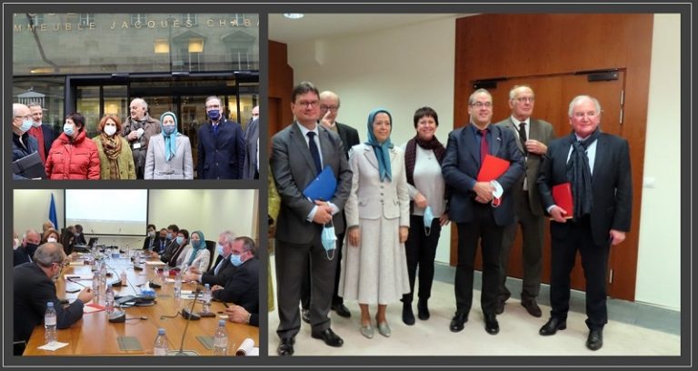 At the invitation of the French Parliamentary Committee for a Democratic Iran (CPID), Maryam Rajavi participated in a conference with the French National Assembly members on Wednesday, January 12, 2022.