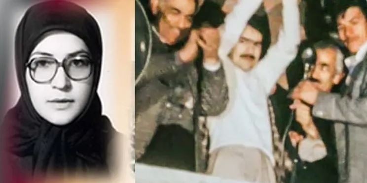 Massoud Rajavi on the right on January 20, 1979 and Ashraf Rabiei on the left