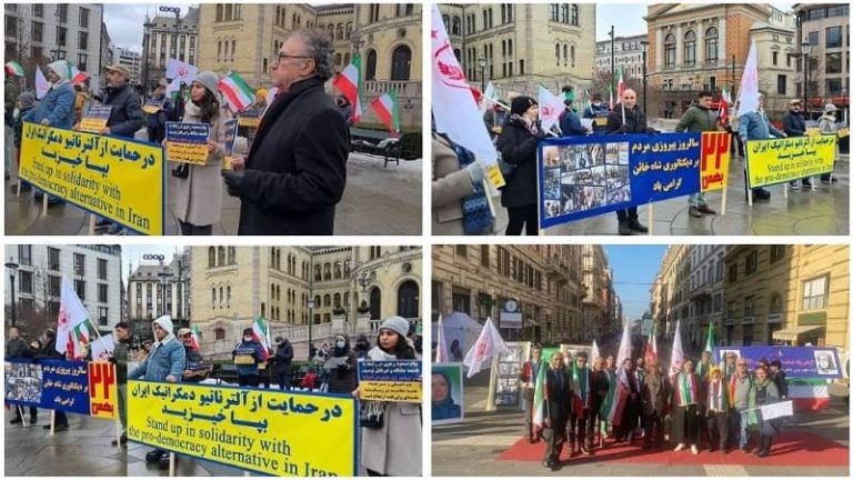 February 12, 2022: Freedom-loving Iranians, supporters of the People's Mojahedin Organization of Iran (PMOI/MEK) in various countries around the world, including Cologne, Germany, Amsterdam, the Netherlands, Oslo, Norway, Rome, Italy, and Bucharest, Romania, commemorated the anniversary of the anti-monarchical revolution.
