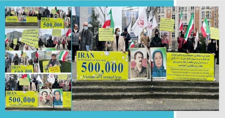 The Iranian community of Belgium held a rally in Brussels, in honor of the more than half a million victims of Coronavirus in Iran.