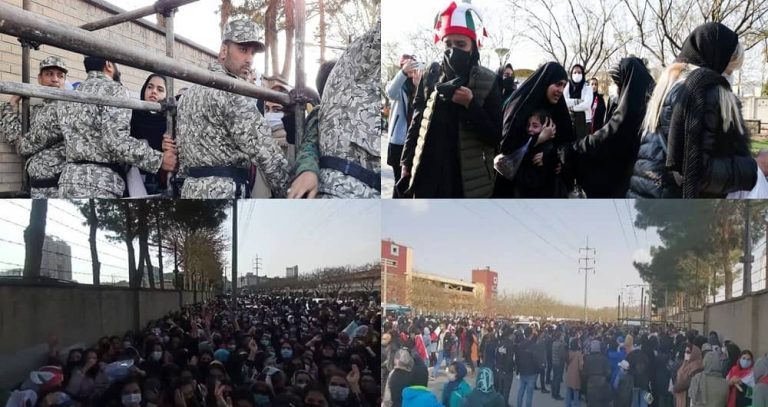 The crisis began with Supreme Leader Ali Khamenei's savage agents attacking women and girls with tear gas and pepper gas in front of Imam Reza Stadium in Mashhad on March 29, 2022.