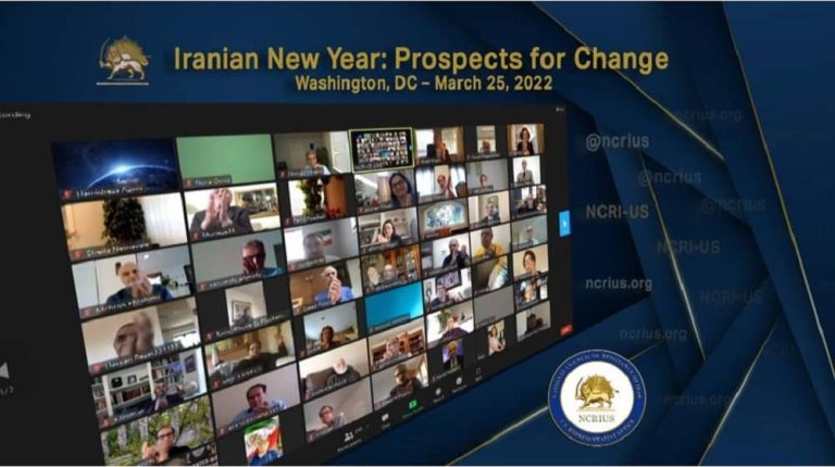 Washington, DC, March 25, 2022: The online conference held by the U.S. Representative Office of the National Council of Resistance of Iran (NCRI-US). The conference was about the threats of the Iranian regime and the prospects for change in Iran. Prominent political figures, former officials and experts from intellectual banks attended the conference.