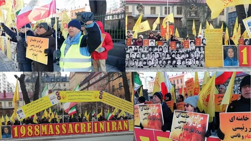 At the same time with the rally the 70th session of the trial of the executioner Hamid Noury, one of the executioners of the 1988 massacre of political prisoners in Gohardasht prison, was held in the Stockholm District Court.