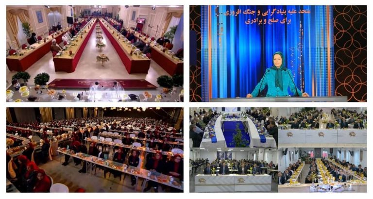 In an international interfaith confrence, prominent politicians, religious leaders, and representatives join Mrs. Maryam Rajavi president-elect of the National Council of Resistance of Iran (NCRI) under the banner: "Ramadan: United against Fundamentalism and Warmongering, for Peace and Tolerance"