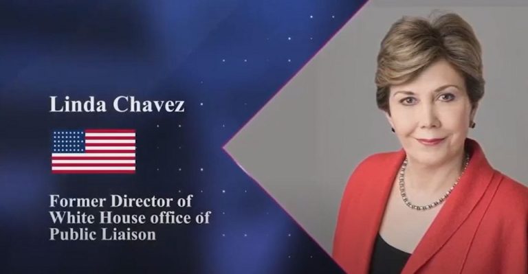 Linda Chavez, former White House Director of the Office of Public Liaison, addressed at the IWD 2022. The conference hold in Berlin, Germany on the occasion of International Women’s Day, on March 5, 2022.