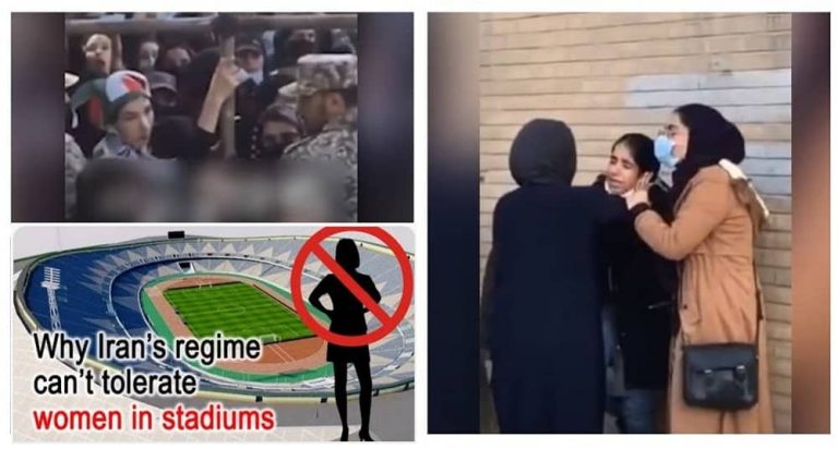 On March 29, Iranian security forces attacked hundreds of women soccer fans seeking to enter a stadium in Mashhad for a World Cup 2022 soccer qualifying match between Iran and Lebanon. The regime’s oppressive security forces used tear gas and pepper spray to disperse the crowd.