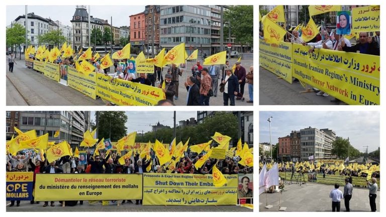 Freedom-loving Iranians, supporters of the People's Mojahedin Organization of Iran(PMOI/MEK) and the National Council of Resistance of Iran(NCRI) gathered in front of the Antwerp court of appeals.