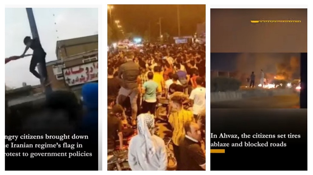 Protests continue in Iran’s Khuzestan province over skyrocketing prices of basic goods. In Ahvaz, the citizens set tires ablaze and blocked roads. In Izeh, heavy security presence and arrests did not prevent people from holding rallies.