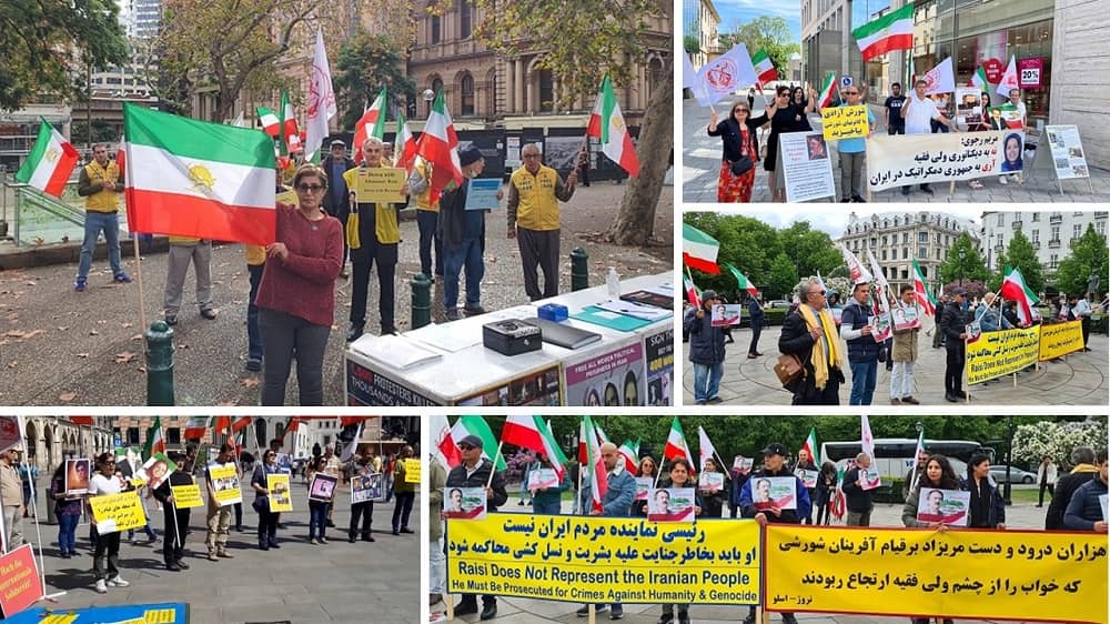May 21, 22: Freedom-loving Iranians, supporters of the People's Mojahedin Organization of Iran (PMOI/MEK) demonstrated in Oslo (Norway), Munich & Stuttgart (Germany) and Sydney (Australia), in Support of Iran protests.