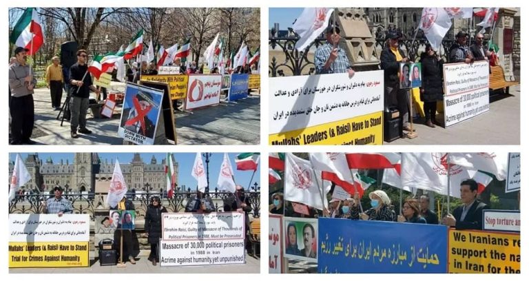 May 7, 2022, Canada: supporters of the People’s Mojahedin Organization of Iran(PMOI/MEK), demonstrated in Ottawa and Toronto, against the mullahs’ regime ruling Iran.