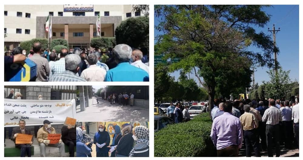 May 22, 2022: Iranian retirees and pensioners of the Social Security Organization held protest rallies in several Iranian cities on Sunday, May 22. Protesters are demanding better pensions and settlement of unpaid wages.
